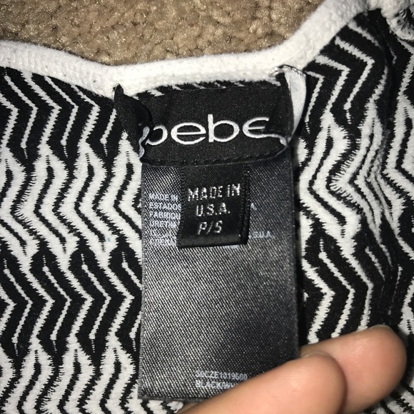 Bebe black and white bodycon dress - Picture 3 of 5